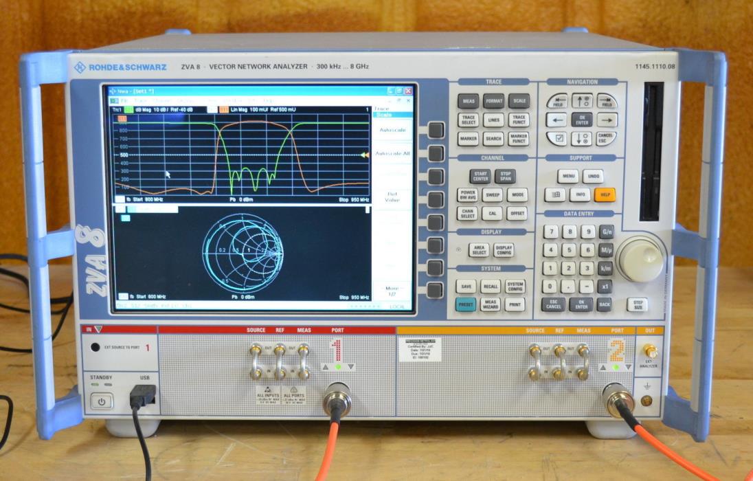 Rohde Schwarz ZVA8 Vector Network Analyzer 300khz-8GHz, Calibrated w/Data, NICE