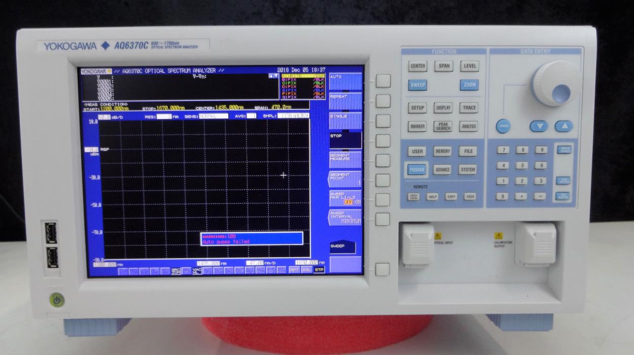 Yokogawa AQ6370C - AQ6370 AQ6370B Optical Spectrum Analyzer Options:10-D/FC/RFC
