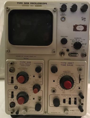 Vintage Tektronix Type 561B Oscillioscope With Types: 2B67, & 3A6 Plug-Ins