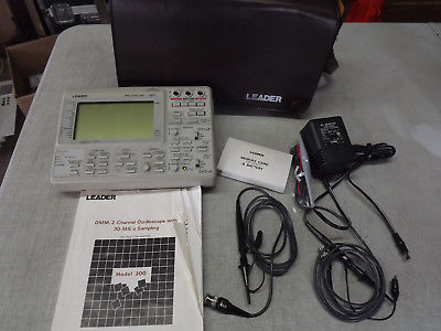 Leader Model 300 Portable Oscilloscope DMM/ 2-Channel with Manual and BNC Probe