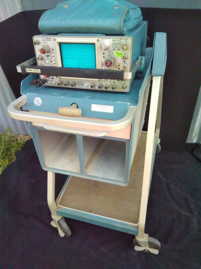 NASA Oscilloscope & Caddy Cart Vintage Tektronix 465B & HP  Digital Multi Meter