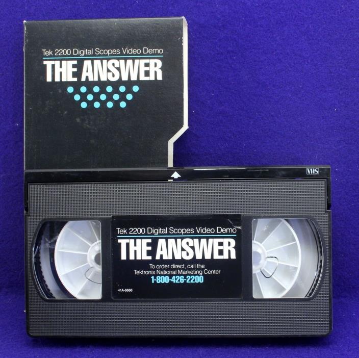 Tektronix 2200 Video Demo Tape VHS 