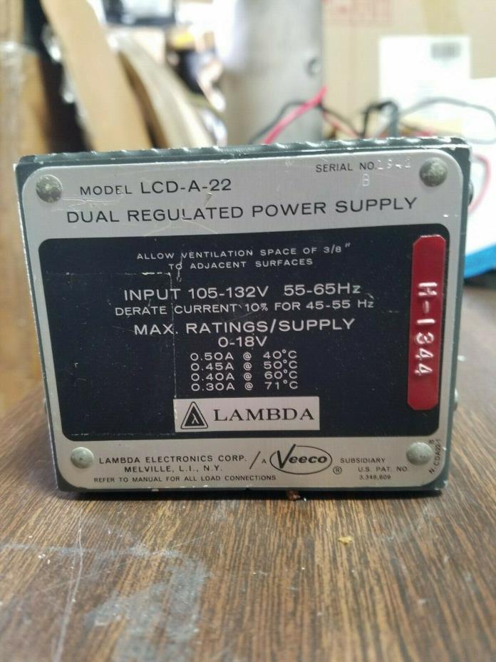 LAMBDA LCD-4-22 Dual Regulated Power Supply (R2)