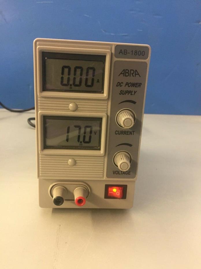 ABRA AB-1800 Dc power supply 60Hz 104 to 127V *D5015*
