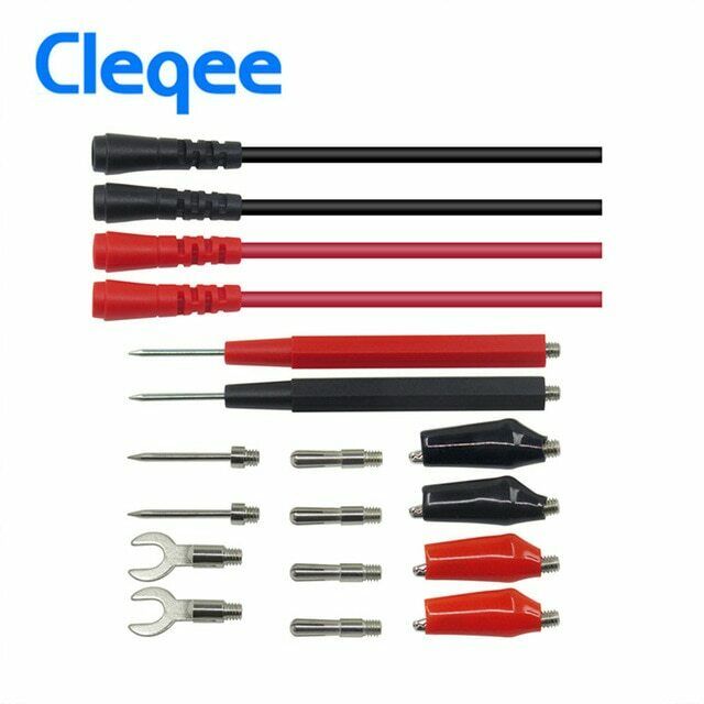 Multimeter Multifunction Test Leads Kit Cable Alligator Clips Probe Silicone Set