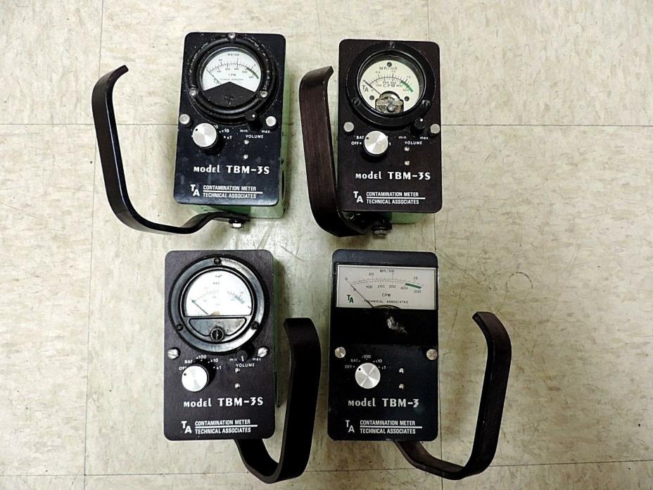 Technical Associates™ TBM3S and TBM3 Geiger Counter/ Radiation Detector Lot of 4