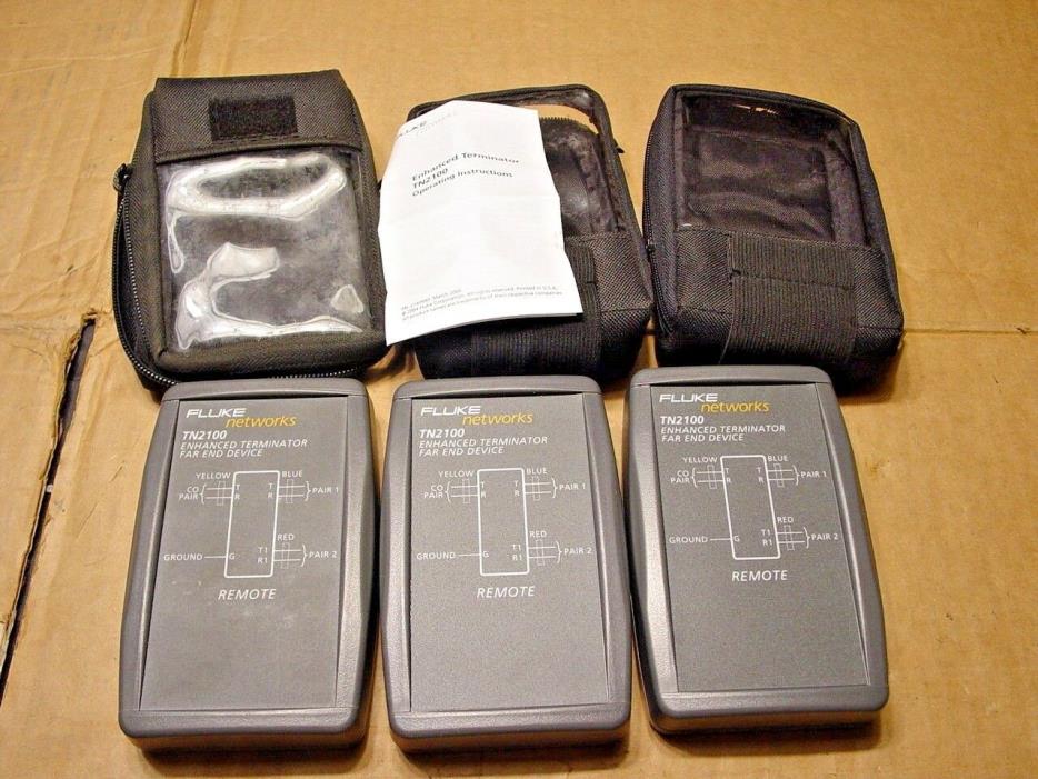 LOT OF 3 Fluke Networks TN2100 Terminator Enhanced Far End Device