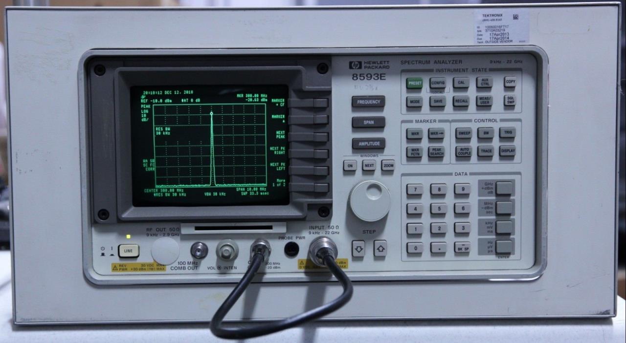 HP 8593E Spectrum Analyzer 9 KHz - 22 GHz