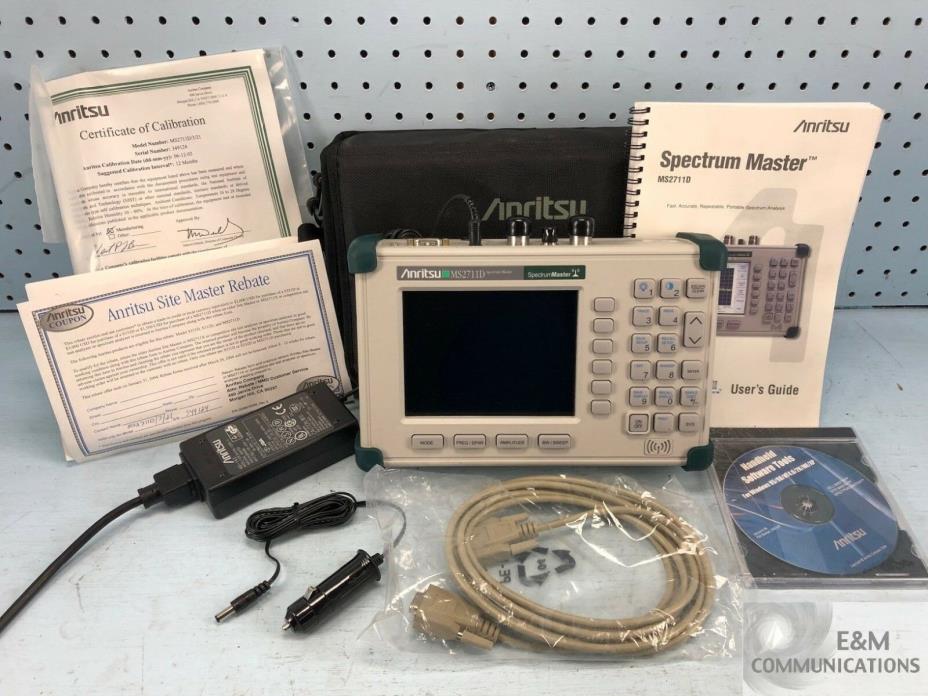 MT2711D ANRITSU SPECTRUM MASTER 100KHZ - 3GHZ ANALYZER WITH OPTION 3/21 NICE!!