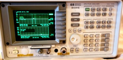 HP 8591E RF Spectrum Analyzer 9khz-1.8GHz tested!