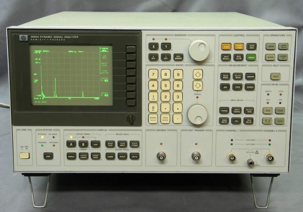 HP (Agilent) 3562A Dynamic Signal Analyzer, 64 uHz -100 kHz, refurb tested good