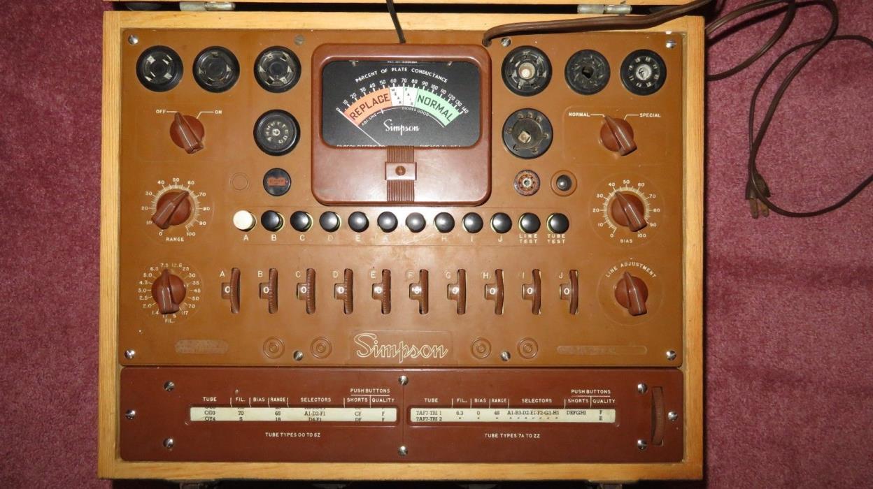 Vintage Simpson Tube Tester Model 335