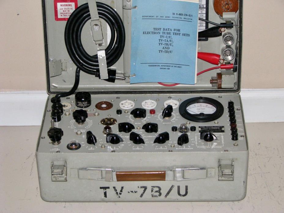 Military TV-7B/U Mutual Conductance Tube Tester - Calibrated