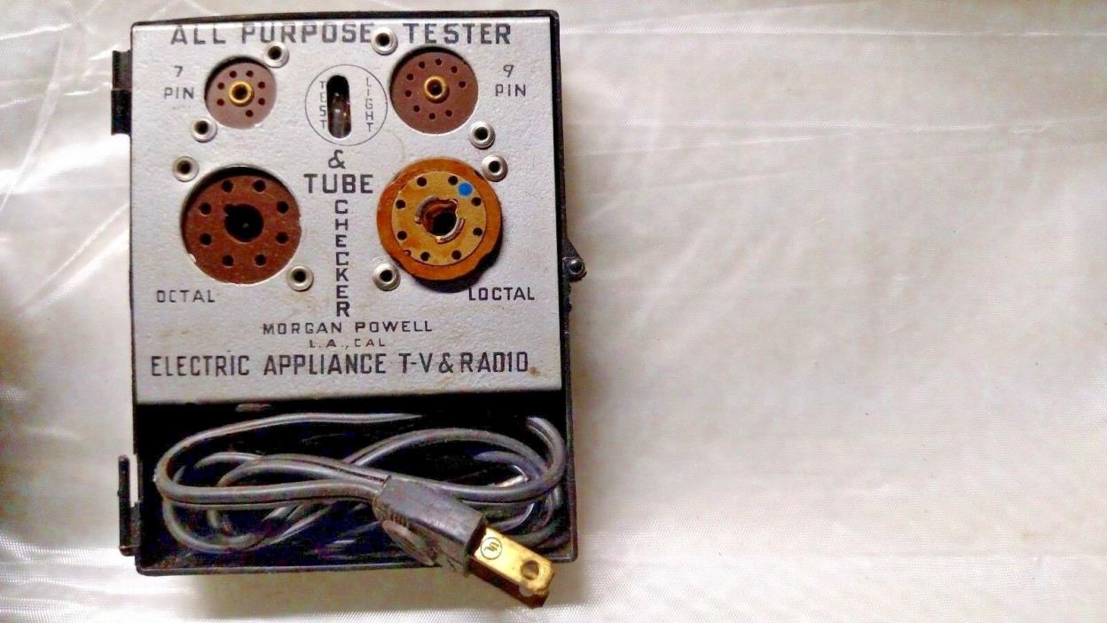 Morgan Powell radio tube tester filament continuity tester #909-16 tested fine