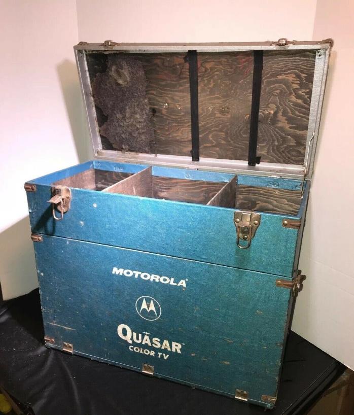 Vintage Motorola Quasar TV Tube Repair Box Technician Mid-Century,  LARGE