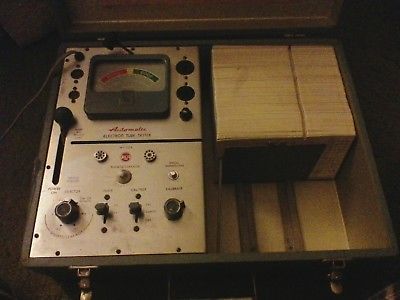 # RCA WT-110A TUBE TESTER, Manual, Extra cards!! 'AS-IS' Not tested recently