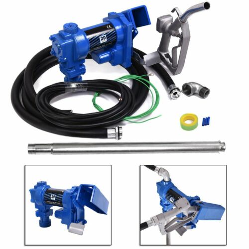 20 GPM 12V Fuel Transfer Pump Diesel Gas Gasoline Kerosene Car Truck Tractor AT