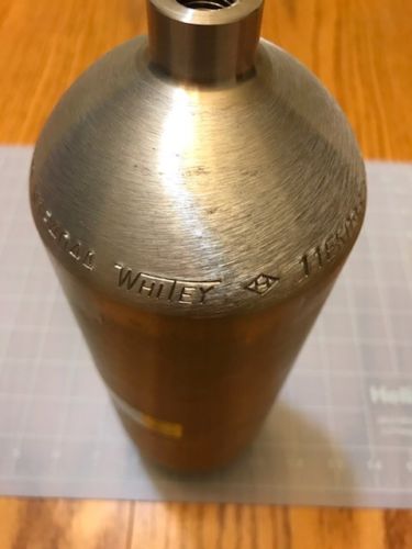 Sample Cylinder, 304 Stainless Steel double ended Female  1/4” Pipe fittings.