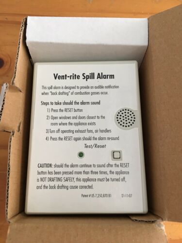 VENT-RITE SPILL ALARM, Backdraft Protection for GAS WATER HEATERS and FURNACES