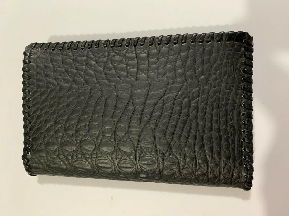 Oil Field Alligator Print Leather Pipe Tally Book Cover 6.75