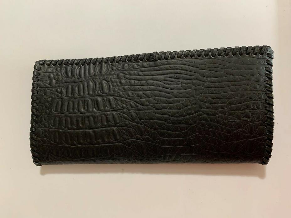 Oil Field Alligator print Leather Tally Book Cover 8.75