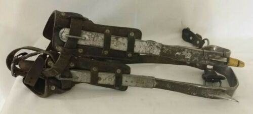 VINTAGE PAIR 1950'S BELL CLIMBERS GAFFS TREE POLE CLIMBING SPIKES LINEMAN
