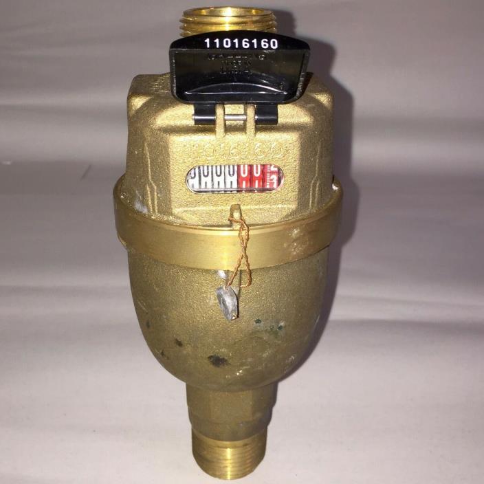 Vintage KENT/ABB Vertical Steampunk Water Meter - Full Brass 5/8