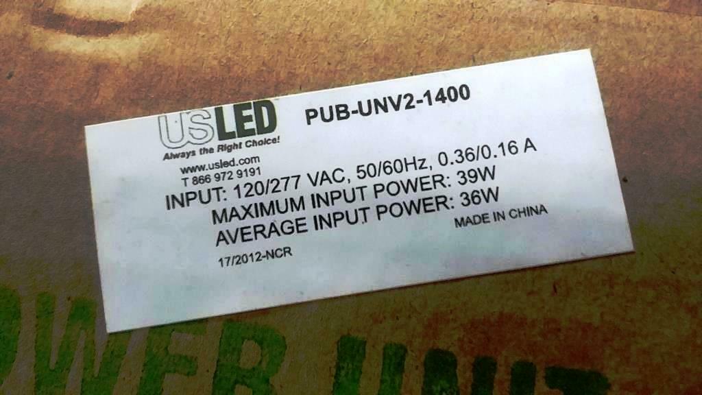 NEW  5 CASES OF 10 US LED PUB SERIES POWER UNITS - PUB-UNV2-1400