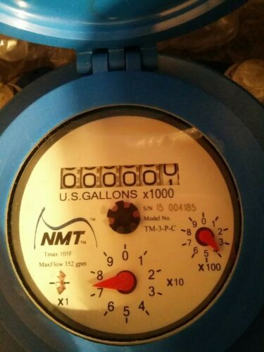 NMT Cold Water Meter Model TM-3-P New!! PO NO N 1095