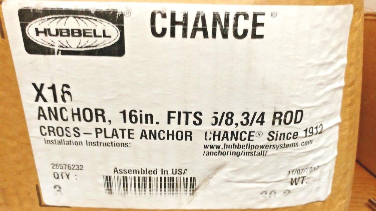 Hubbell CHANCE X16 CROSS ANCHOR PLATES