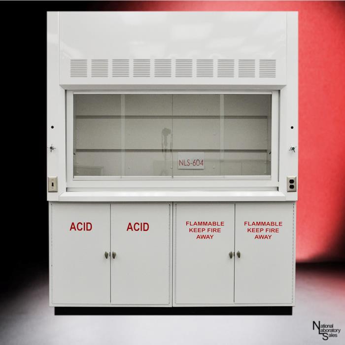 6'  Chemical Laboratory Fume Hood w/ Flammable Acid Storage  QUICK SHIP