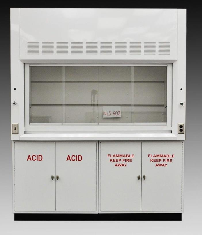 Chemistry Laboratory 6' Fume Hood w/ Both  Acid & Flammable Storage Cabinets