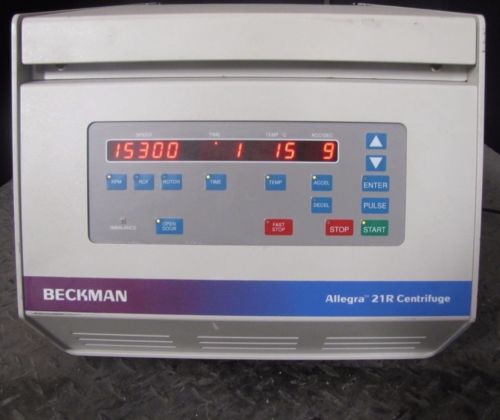 BECKMAN COULTER ALLEGRA 21R CENTRIFUGE W/ ROTOR- CAT # 367570 (#1501)