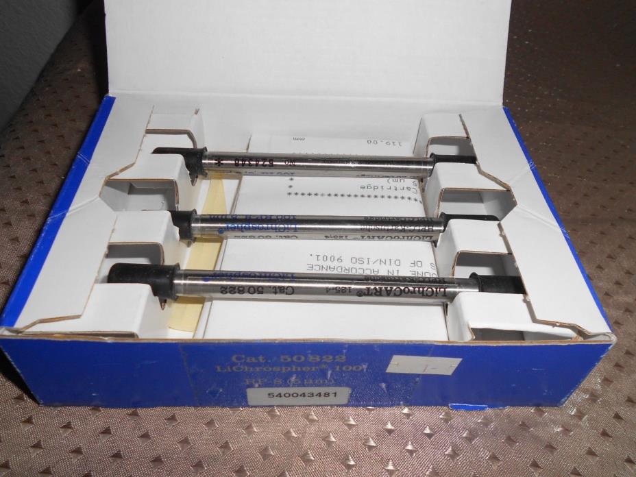 Unused EM LiChrospher 100 RP-8 (5µm) 3 Columns LiChroCART 250-4 Miillipore Sigma