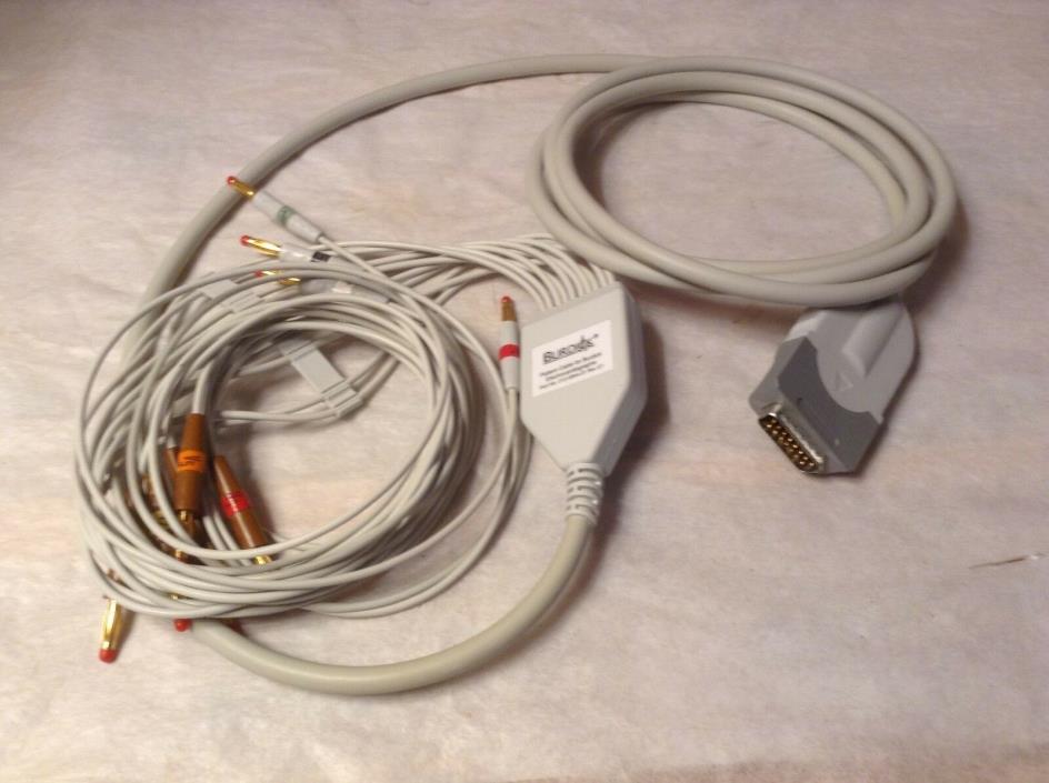 BURDICK SPACELABS EKG CABLE VERY GOOD CONDITION REFERENCE 012-0844-01 REV E1