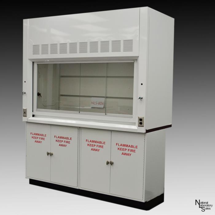 6' Fume Hood w/ 2 Flammable  Lab Storage / Cabinets / Valves & Outlets