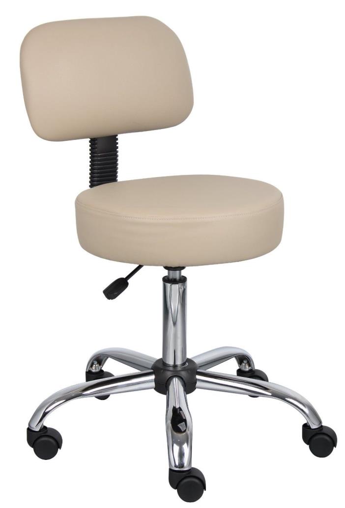 Boss Medical Doctor, Lab, or Dentist Office Rolling Stool Seat Chair w/ Back