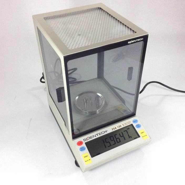SCIENTECH ZSA120 - REV E - ANALYTICAL BALANCE - 120g x .01g - USED