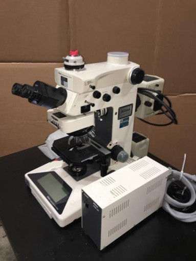 Nikon Microphot-FXA fuorescent microscope with PSM-4A Power Supply