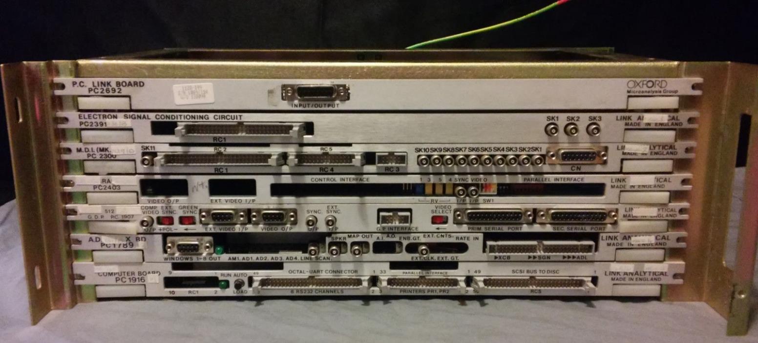 7 Boards + Rack, Oxford Microanalysis Link Analytical Leica Cambridge Stereoscan