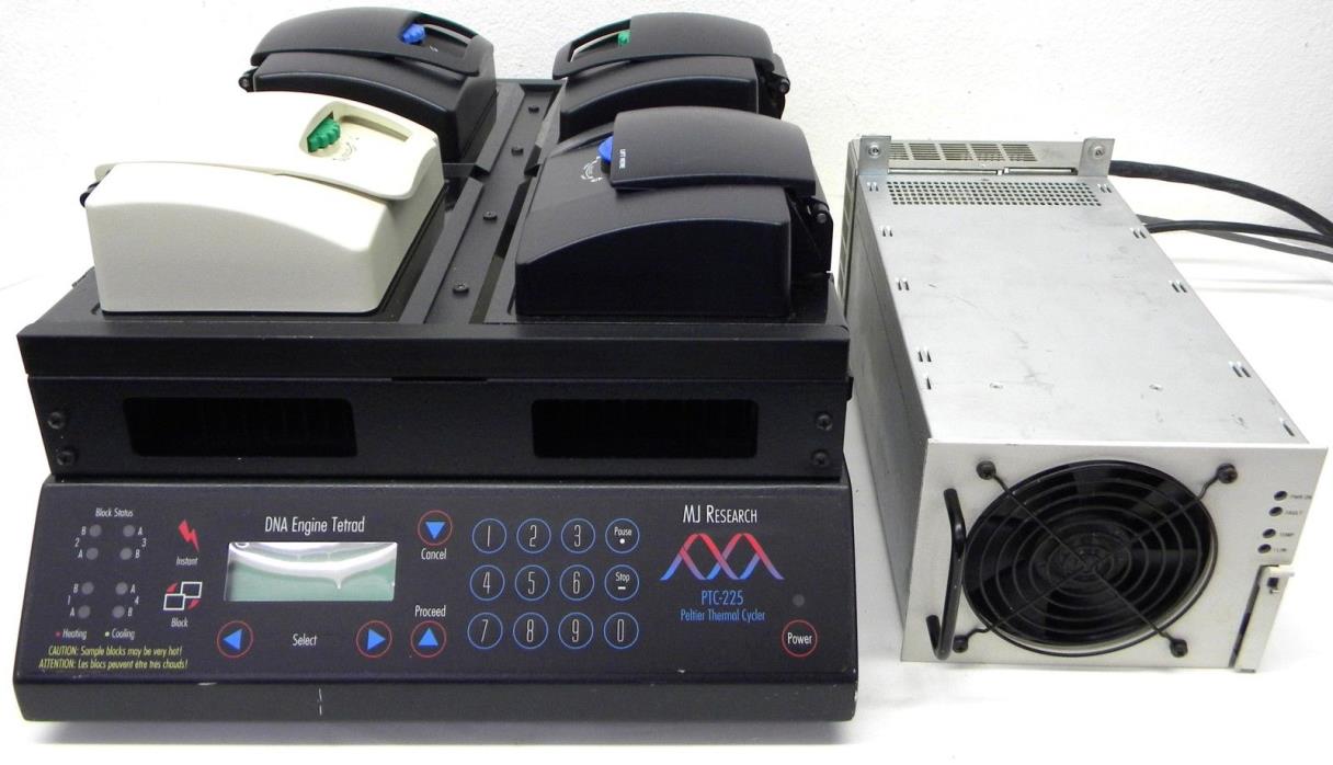 MJ Research PTC-225 Thermal CyclerTetrad DNA Engine 96 and 384 Well Blocks PCR