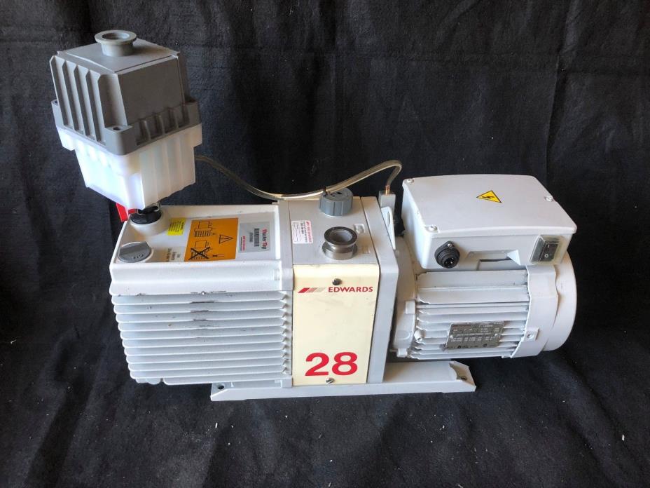 Edwards  E2M28 Rotary Vane Dual Stage Mechanical Vacuum Pump with EMF20#3