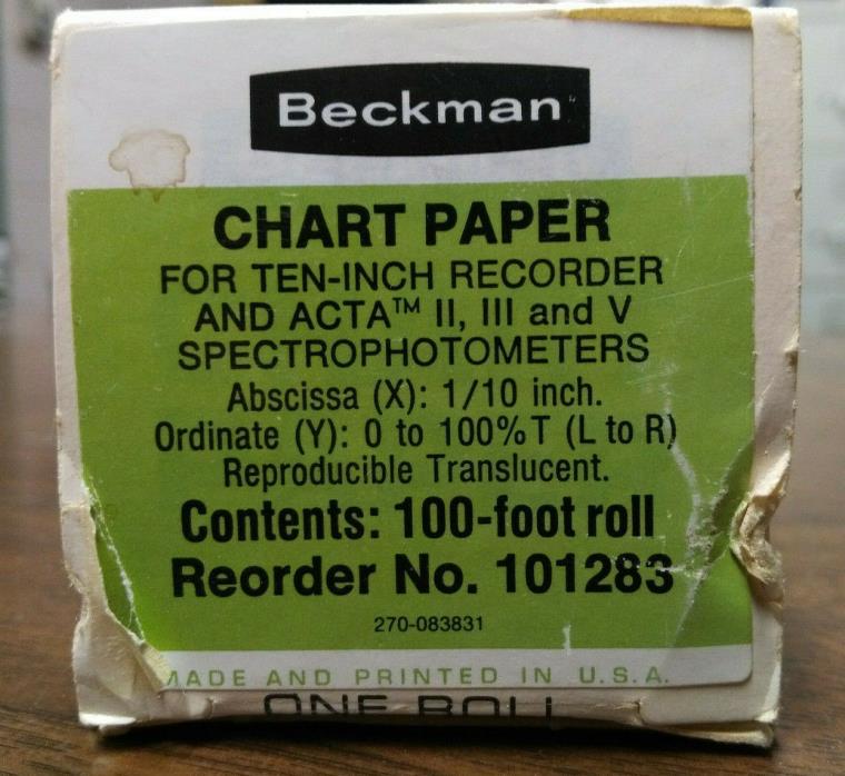 Beckman Chart Paper - For 10