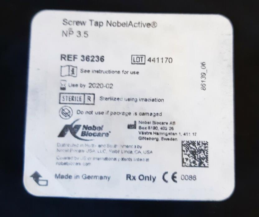 Nobel Biocare -  Screw Tap Ref: 36236