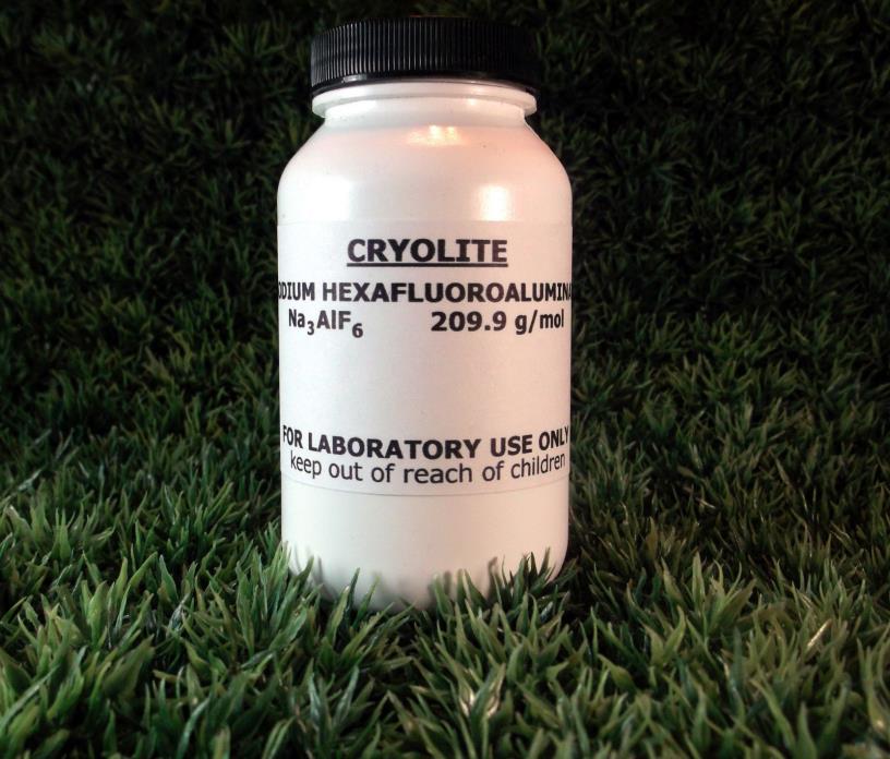 CRYOLITE 8 ounces SODIUM HEXAFLUOROALUMINATE