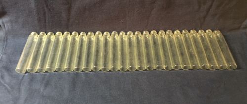 Laboratory Glass 17 x 100 mm Test Tube Screw Top Threaded - 20 vials