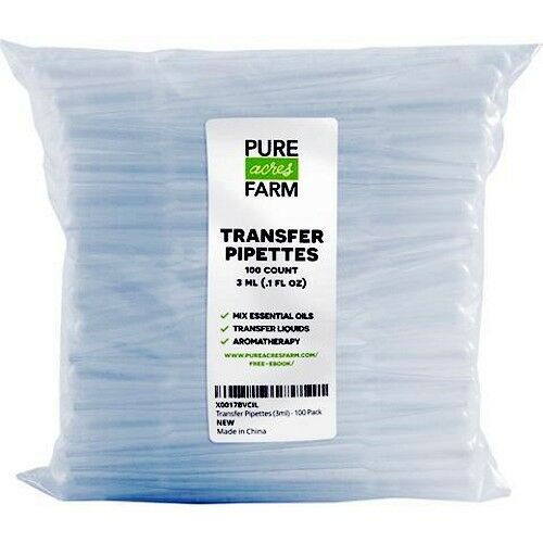 200 Pure Acres Farm ZERO WASTE Plastic Transfer Pipettes - 3 ml - USA Seller!