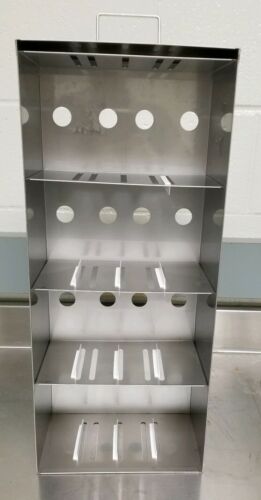 Horizontal CryoBox Freezer Rack For Ultra Low Temperatures — Stainless Steel