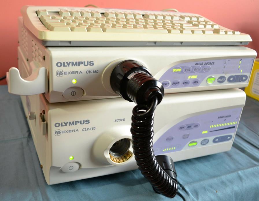 Olympus CV-160 Evis Exera Video Processor CLV-160 Light Source with Pig Tail