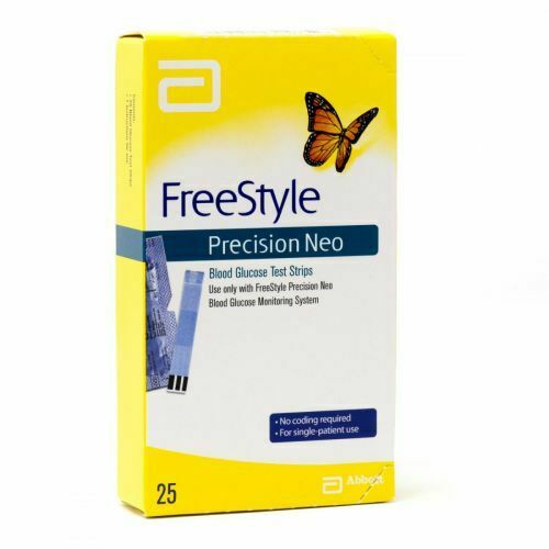 FreeStyle Precision Neo Blood Glucose Test Strip 25 ea LOT OF 2 EXP -12/31/2018
